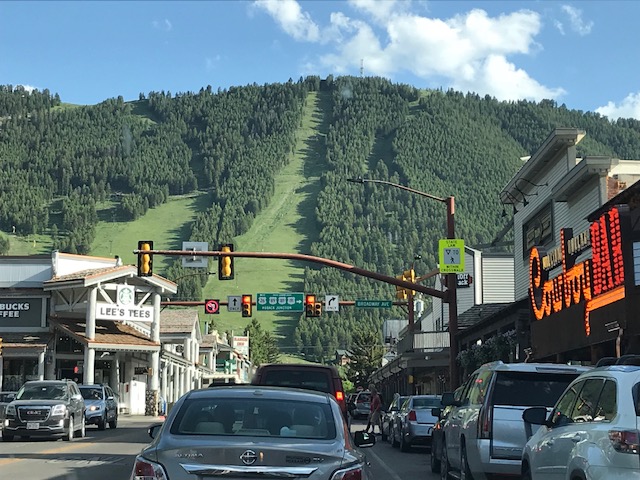 ski slope in town